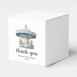 Ballotins Blue Teddy Bear Twin Boys Baby shower Merci