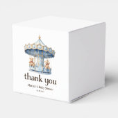 Ballotins Blue Teddy Bear Twin Boys Baby shower Merci (Arrière)