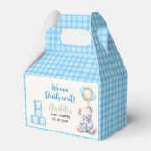 Ballotins Blue Teddy Bear "We Can Bearly Wait" (Verso)