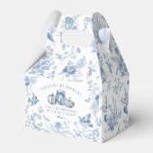 Ballotins Blue Toile Pumpkin French Fall Dessert Favor Boxes (Verso)