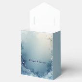 Ballotins blue white Dreamy coastal marble ink wedding (Ouvert)