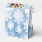 Ballotins Blue White Snowflakes Pine Cône Rouge Berries Cade (Arrière)