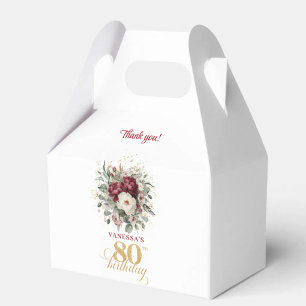 Ballotins Blush Burgundy Élégant Cadeau pour les 80 Ans