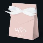 Ballotins Blush Classic Moderne Mariage Monogramme<br><div class="desc">Blush Classique Moderne Monogramme Mariage Faveur Boîtes</div>