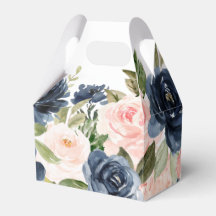 Blush Floral Ballotin Dusty Blue Faveurs