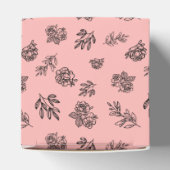 Ballotins Blush moderne Roses & Feuilles Line Art Bain Bombe (Haut)
