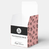 Ballotins Blush moderne Roses & Feuilles Line Art Bain Bombe (Ouvert)