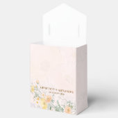 Ballotins Blush Peach Wildflower Botanical Wedding Favor Box (Ouvert)