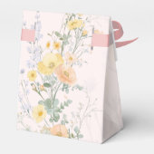Ballotins Blush Peach Wildflower Botanical Wedding Favor Box (Arrière)