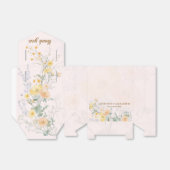 Ballotins Blush Peach Wildflower Botanical Wedding Favor Box (Déplié)
