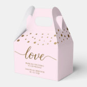Ballotins Blush Pink Gold Love Script Mariage personnalisé (Arrière)