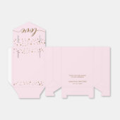 Ballotins Blush Pink Gold Love Script Mariage personnalisé F (Déplié)