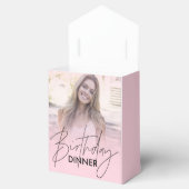 Ballotins Blush Pink Gradient Photo Birthday Dinner (Ouvert)