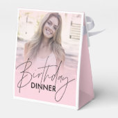 Ballotins Blush Pink Gradient Photo Birthday Dinner (Arrière)