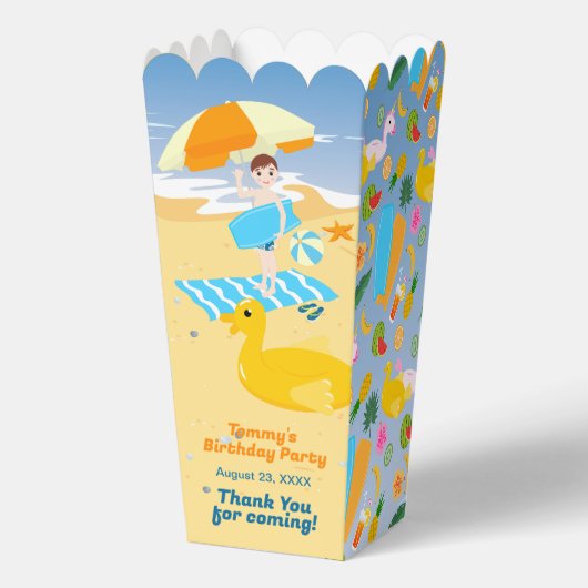 Ballotins Boboard garçon fun plage fête d'anniversaire (Recto)
