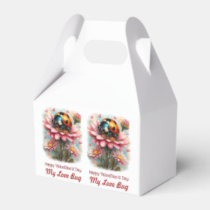 Ballotins Bogue de la Saint-Valentin sur rose en fleurs