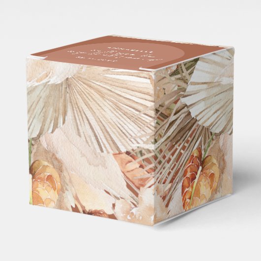 Ballotins Bohenian boho rouille terracotta boîte de mariage (Verso)