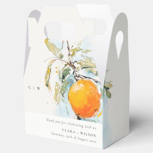 Ballotins Boho Abstrait Sketchy Orange Garden Mariage (Ouvert)