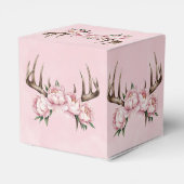 Ballotins Boho Antler avec Mariage Pink Peonies (Arrière)