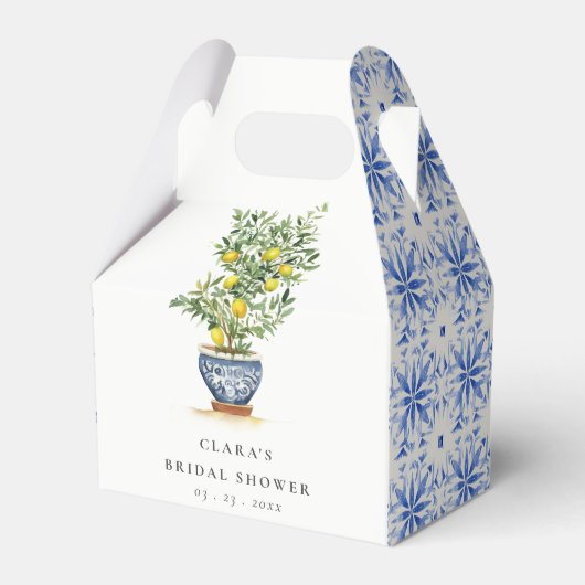 Ballotins Boho Aquarelle Citron jaune Fête des mariées (Verso)