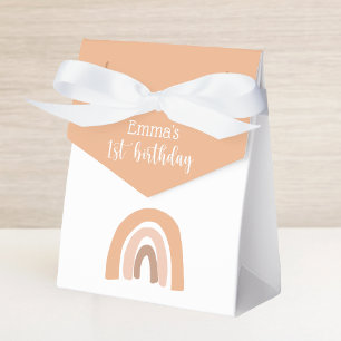Ballotins Boho Arc-en-ciel premier anniversaire Pink Pastel