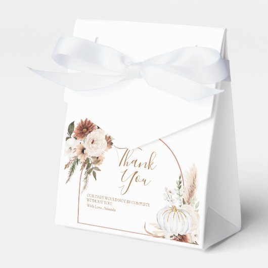 Ballotins Boho Arch Citrouille blanc Chute d'amour Ballotin (Verso)