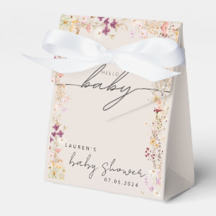 Ballotins Boho Beige Fleur sauvage Baby shower Cadeau