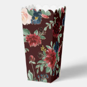 Ballotins Boho Bloom | Bourgogne foncée et Motif bleu marine (Verso)