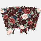 Ballotins Boho Bloom | Bourgogne foncée et Motif bleu marine (Déplié)