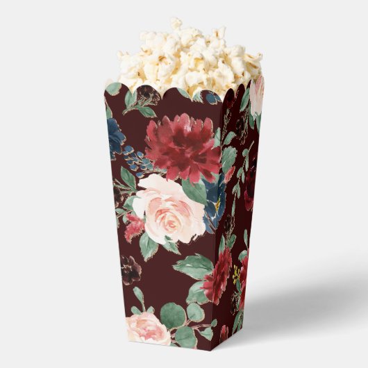 Ballotins Boho Bloom | Bourgogne foncée et Motif bleu marine (Sauté)