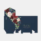 Ballotins Boho Blooms | Bouquet bleu marine foncé et bordeau (Déplié)