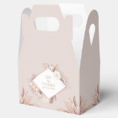 Ballotins Boho Blush Pampas Grass Wedding Favor Box (Ouvert)