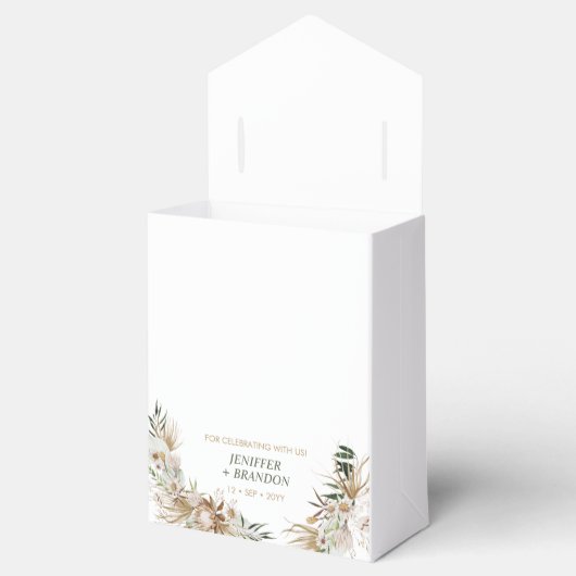 Ballotins Boho Bohème Vert & Or Bohème Mariage Faveur Sacs (Ouvert)