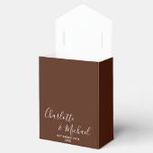 Ballotins Boho Brown Script Minimalist Wedding (Ouvert)