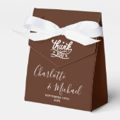 Ballotins Boho Brown Script Minimalist Wedding (Verso)