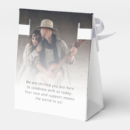 Ballotins Boho Chic 2 Photo Overlay Merci Mariage (Arrière)