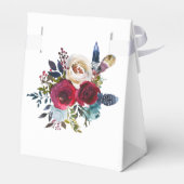 Ballotins Boho Chic Bourgogne et Mariage de automne d'automn (Arrière)