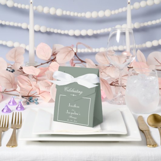 Ballotins Boho Chic Sage Vert Élégant Mariage Merci (Mariage)