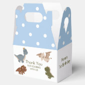Ballotins Boho Dinosaures Merci bleu (Ouvert)
