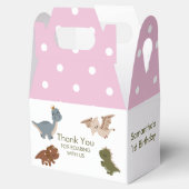 Ballotins Boho Dinosaurs Ballotin de Merci rose (Ouvert)