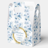 Ballotins Boho élégant Dusty Blue Gold Mariage boîte de préf (Ouvert)