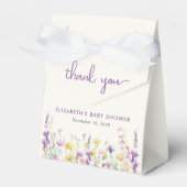 Ballotins Boho Fleur sauvage Aquarelle bébé fille douche (Verso)