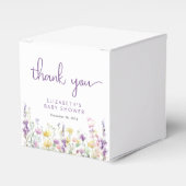 Ballotins Boho Fleur sauvage Aquarelle bébé fille douche (Verso)