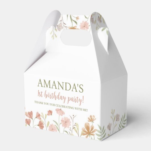 Ballotins Boho Fleur sauvage Ballotin d'anniversaire (Verso)