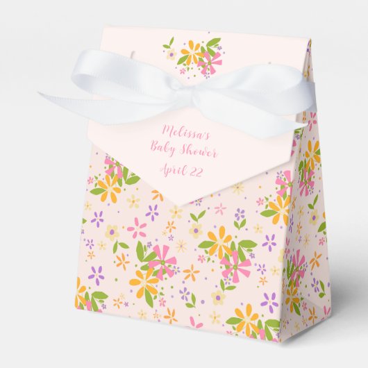 Ballotins Boho Fleur sauvage bébé fille douche (Verso)