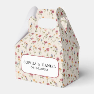 Ballotins Boho Fleur sauvage mariage Favor Box