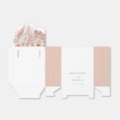 Ballotins boho fleurs mariage boîte de faveur (Déplié)