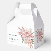 Ballotins Boho Fleurs roses Pampas Mariage en herbe (Verso)