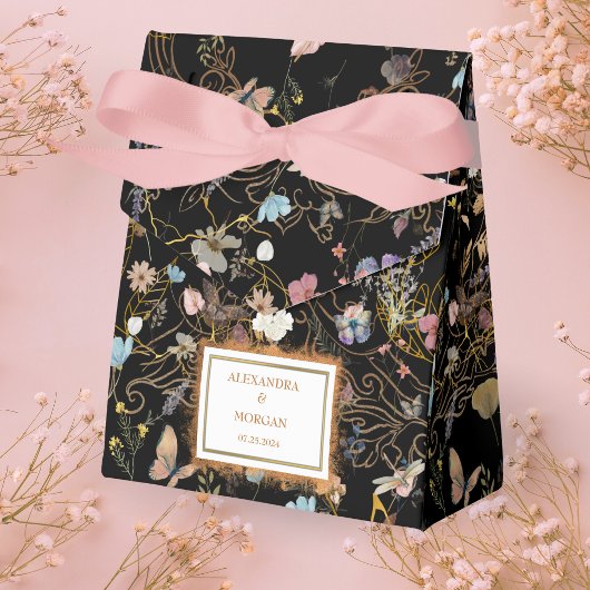 Ballotins Boho Floral Black Butterfly Garden Mariage