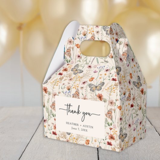 Ballotins Boho Floral boîte de mariage Favor